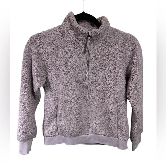 Athleta Girl Purple Fleece 1/4 Zip Jacket Sz M 8/10 - Picture 1 of 8